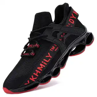 Walmart Dykhmily Mens Steel Toe Sneakers Slip Resistant Work Shoe offer