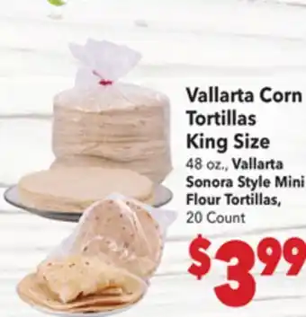 Vallarta Supermarkets Vallarta Corn Tortillas King Size offer