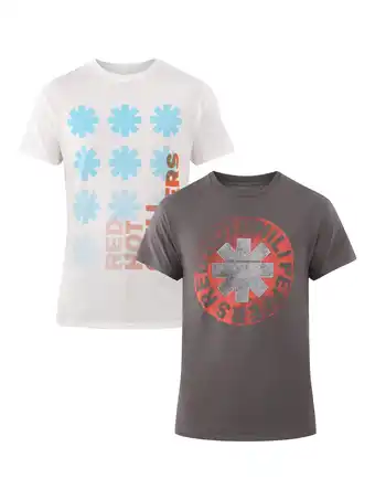 Walmart Red Hot Chili Peppers Men's & Big Men's Graphic Tees with Short Sleeves, 2-Pack, Sizes S-3XL offer