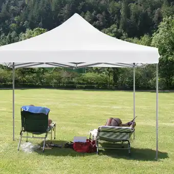 Walmart CONCETTA 10x10 Pop up Canopy, Heavy Duty Waterproof Portable Canopy Tent with Sand Bags, Blue offer