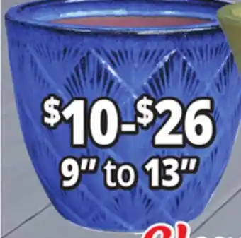 Ocean State Job Lot Outdoor Glazed Ceramic Planters offer