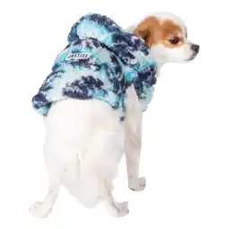 Walmart Justice Pet Polyester Spiral Tie Dye Sherpa Hoodie, Blue/Multi, XL offer