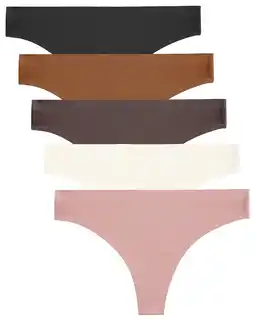 Walmart IF YOU Seamless Thong for women No Show Stretch Underwear Soft Silky Invisible Panties XS-XL 5 Pack offer