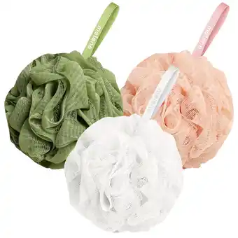 Walmart Metene 3-Pack Shower Loofah Sponges - Exfoliating Body Wash Scrubbers for Men & Women offer