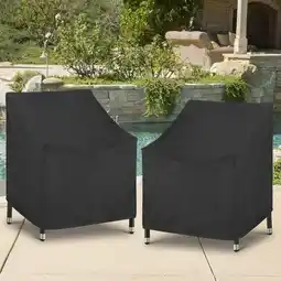Walmart Heavy Duty High-back Patio Chair Cover Waterproof Outdoor Furniture Chair Covers Set of 2 offer