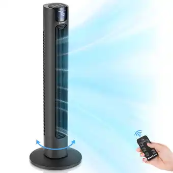 Walmart MaxKare 36 Tower Fan, Ultra Quiet 50dB, 24H Timers, No-Light Sleep Screen, Black Standing Floor Fan offer