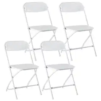 Walmart CONCETTA 4 Pcs Plastic Folding Chair Indoor Outdoor Activity Chair Lightweight Folding Chair offer