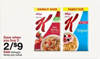 Target Kellogg's family-size cereal offer