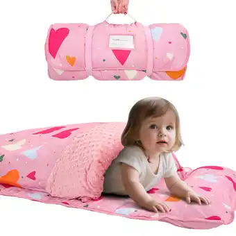 Walmart Primlect Nap Mat, 55 x 22 x 3, Kinder Mat with Removable Pillow, for Preschool & Ages 3+ offer