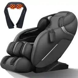 Walmart 303-11 Zero Gravity Full Body Massage Chair with Bluetooth, Heat Therapy, Black offer