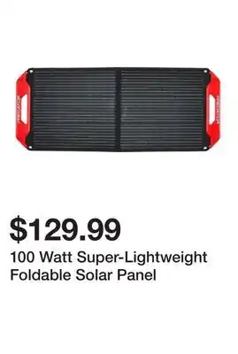 Harbor Freight Tools 100 Watt Super-Lightweight Foldable Solar Panel offer
