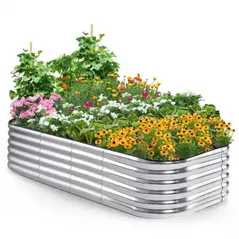Walmart Quictent 6x3x1ft Steel Elevated Raised Garden Bed Kit, Large Gray Outdoor Planting Box offer