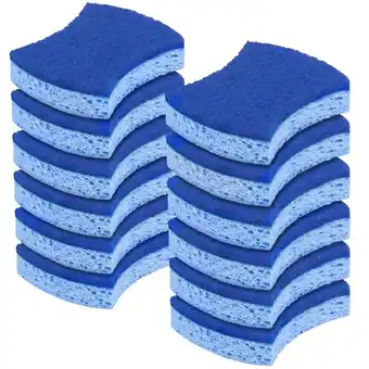 Walmart MR.Siga Non-Scratch Cellulose Scrub Sponge, Dual-Sided Dishwashing Sponge for Kitchen, 12 Pack offer