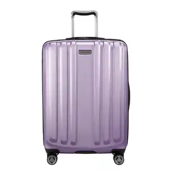 Walmart Ricardo Beverly Hills Kentfield Hardside 24 Expandable Checked Spinner Luggage, Silver Lilac offer
