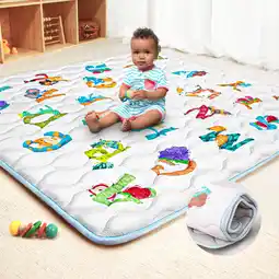 Walmart Beavtaens Baby Play Mat for Floor, Foam 50x50 Playpen Mat, Thickened & Non-Slip, for Ages 0-4 offer