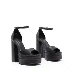 Walmart BURUDANI High Heels Chunky Block Platform Heels for Women Ankle Strap Sexy Open Square Toe Heels offer