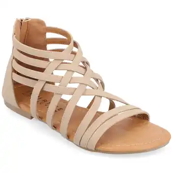 Walmart Journee Womens Hanni Gladiator Flat Sandals, Widths Available offer