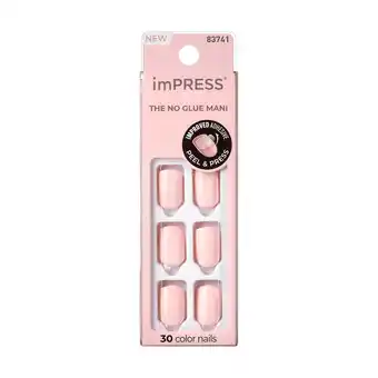 Walmart KISS imPRESS Press on Nails, Pick me Pink, Pink, Short Squoval, 30 Count offer