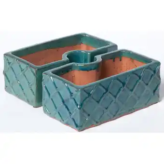 Walmart Alfresco Home Trellis Square Planter in Atlantis Blue offer