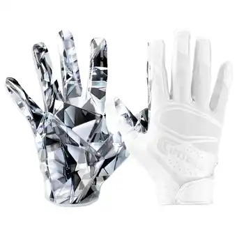 Walmart Cutters Game Day Elite Football Receiver Gloves, White Diamond, Youth Small/Medium offer