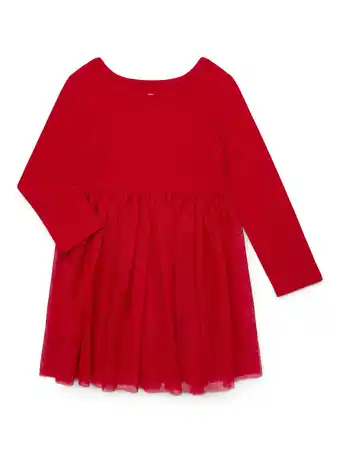 Walmart Wonder Nation Toddler Girls Tutu Dress with Long Sleeves, Sizes 12 Months-5T offer