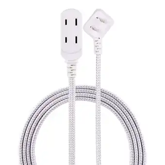 Walmart Cordinate 3 Outlet Extension Cord, 15 ft Cable, Gray/White, 43431 offer