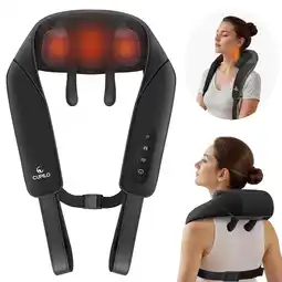 Walmart Cupilo Cordless Neck and Back Massager with Heat, 4D Shiatsu Shoulder Massager for Pain Relief offer