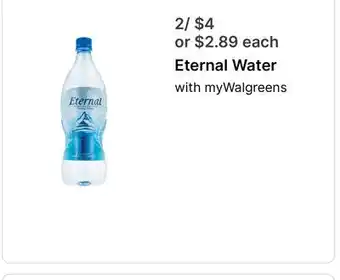 Walgreens Eternal Water offer