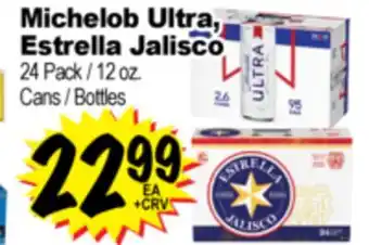 Superior Grocers Michelob Ultra, Estrella Jalisco offer