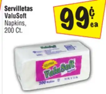 El Super ValuSoft Napkins offer