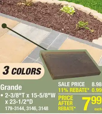 Menards 16 x 24 Quarry Gray Holland Grande Paver offer