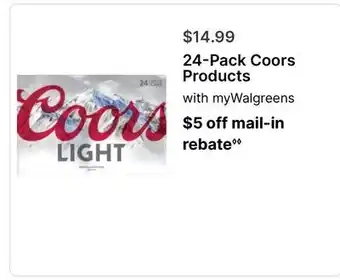 Walgreens Coors Products offer