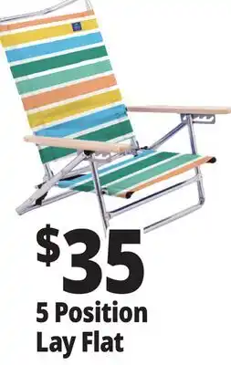 Ocean State Job Lot 5-Position Copa Lay Flat Aluminum Beach Chair offer