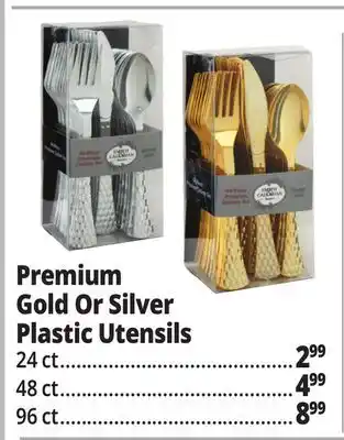 Ocean State Job Lot Premium Gold Or Silver Plastic Utensils offer