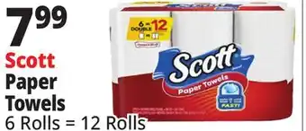 Ocean State Job Lot Scott Choose-A-Size Double Roll Paper Towels 6 Count offer