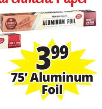 Ocean State Job Lot Baker' Choice Premium Quality Aluminum Foil 75 sq ft offer