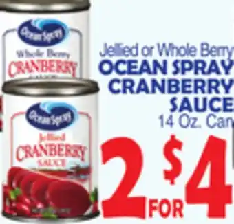 Bravo Supermarkets OCEAN SPRAY CRANBERRY SAUCE offer