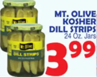 Bravo Supermarkets MT. OLIVE KOSHER DILL STRIPS offer