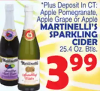 Bravo Supermarkets MARTINELLI'S SPARKLING CIDER offer