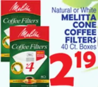 Bravo Supermarkets MELITTA CONE COFFEE FILTERS offer