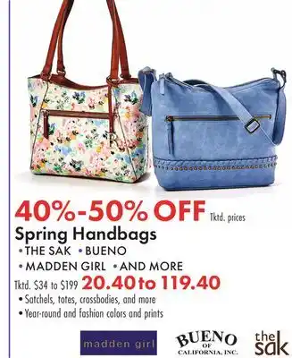 Boscov's Spring Handbags offer