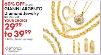 Boscov's GIANNI ARGENTO Diamond Jewelry offer