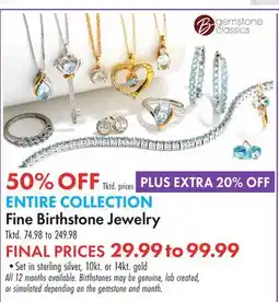 Boscov's ENTIRE COLLECTION Fine Birthstone Jewelry offer
