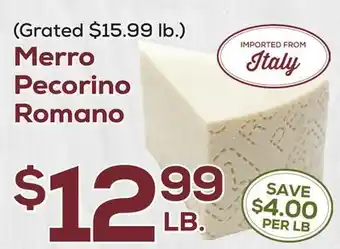DeCicco & Sons Merro Pecorino Romano offer