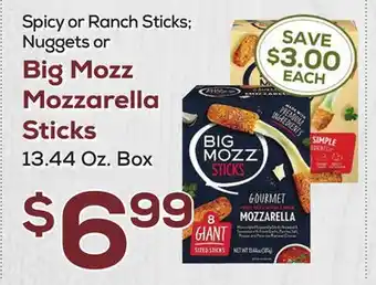 DeCicco & Sons Big Mozz Mozzarella Sticks offer