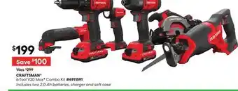 Lowe's 6-Tool V20 Max F Combo Kit offer