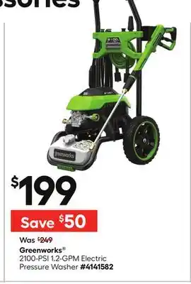 Lowe's 2100-PSI 1.2-GPM Electric Pressure Washer offer