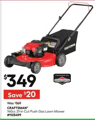 Lowe's 140cc 21-in Cut Push Gas Lawn Mower offer