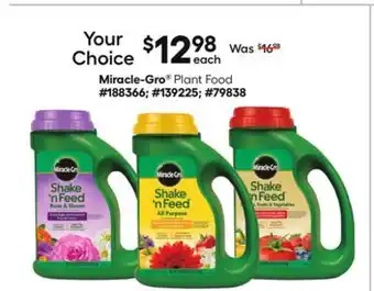 Lowe's Miracle-Gro Plant Food offer