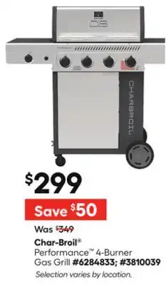 Lowe's Char-Broil Performance 4-Burner Gas Grill offer